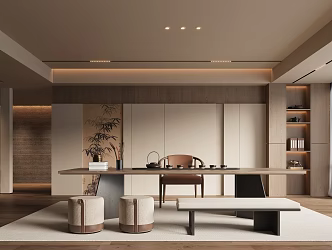 New Chinese Style Song Style Tea Room Study 3d model