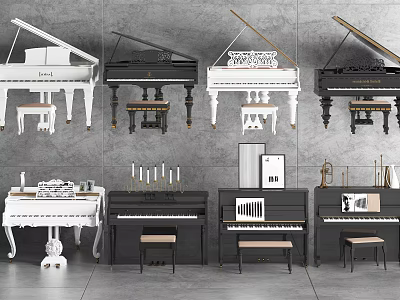 Jane European Piano Combination 3d model