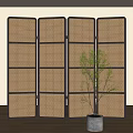 new chinese style screen 3d model