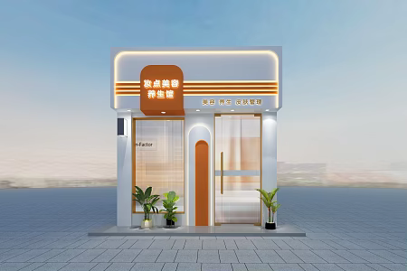 Modern Door Head Beauty Shop Door Head 3d model