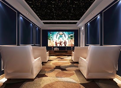 Jianou video room entertainment space video hall 3d model