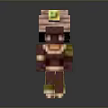 Pixel Art Train Character 3D Render With Colorful Digital Design Style