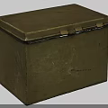 Sturdy Old Metal Storage Box With Secure Lid For Home Organizing