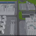 Industrial Equipment Facility Featuring Large Storage Tanks Multi Story Buildings And Piping Systems