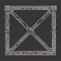 building column building frame steel frame wall rigid structure wall building wall 3d model