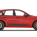 Red Porsche Macan SUV With Sporty Design 3d model