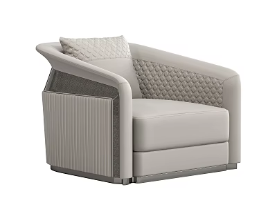 Modern Light Luxury Single Sofa 3d model