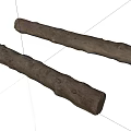 Natural Wood And Stone Logs With Rustic Texture For Home Decorative Use