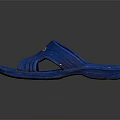 Blue Slippers With Cross Strap Design And Textured Sole For Comfortable Indoor Wear