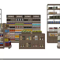 Diverse Multilayer Display Shelves for Retail Shops with Various Structures and Product