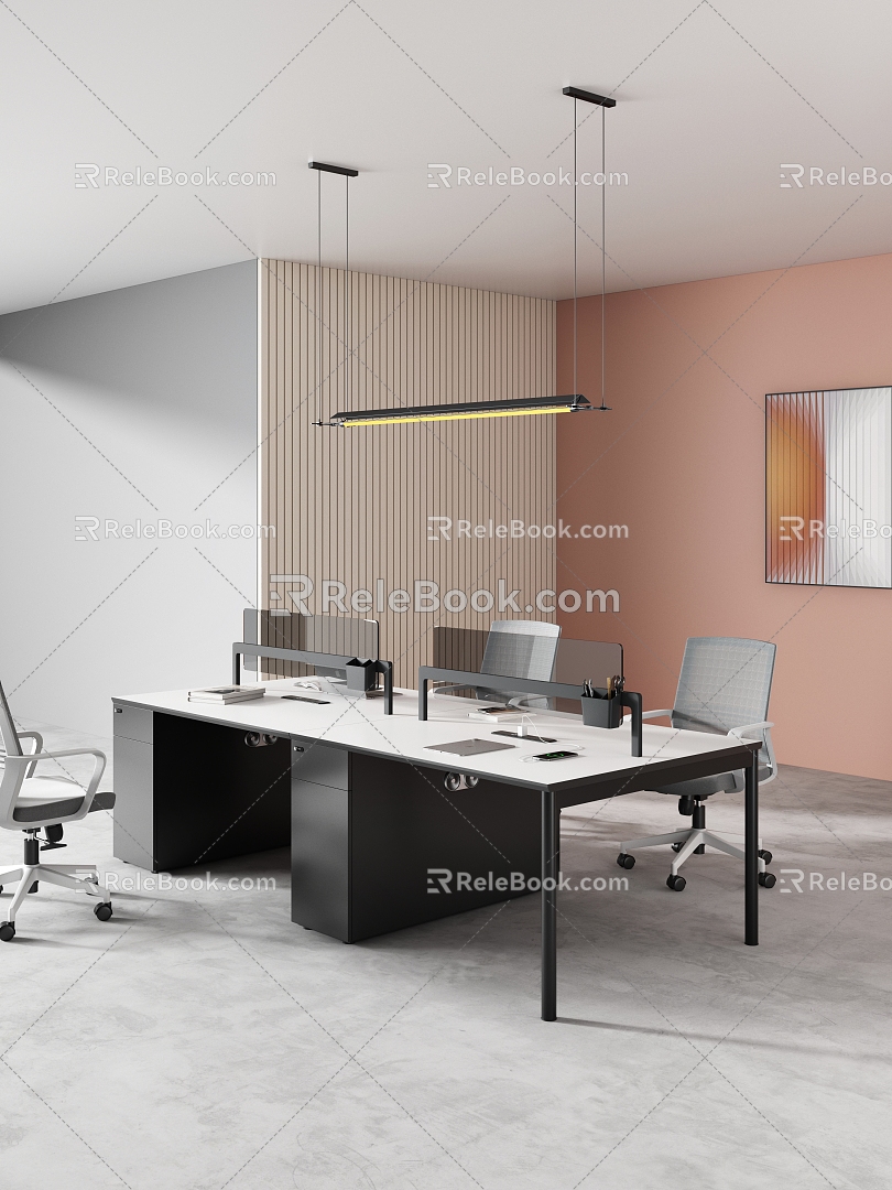 Office Office Area Staff Desk Office 3d model