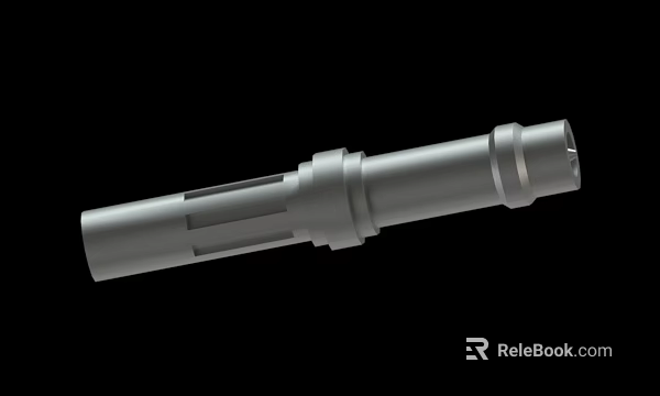 Metal Cylindrical Mechanical Part With Precision Engineered Rings And Holes 3d model 