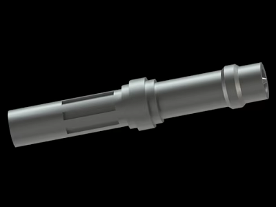 Metal Cylindrical Mechanical Part With Precision Engineered Rings And Holes 3d model