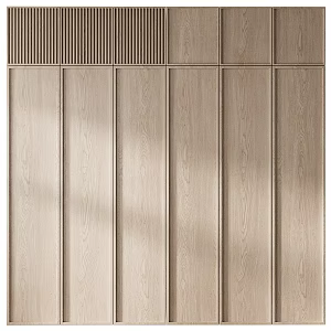 Modern Wooden Wardrobe 3d model