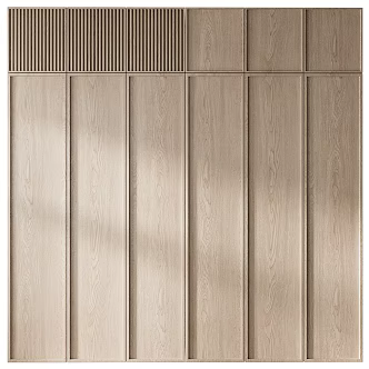 Modern Wooden Wardrobe 3d model