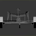 Heavy Duty Metal Trailer Frame With Dual Wheels And Support Structure Design
