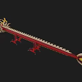 Mythical Flying Dragon With Red Body Golden Mane Detailed Scales And Sharp Claws