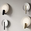 Modern Wall Lamps With Round Shade And Black Gold Metal Base For Interior Decor