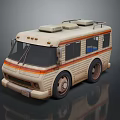 minibus minivan driverless bus school bus van box car 3d model