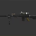Tactical Sniper Rifle With High Precision Scope And Foldable Tripod Stand
