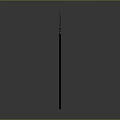 Medieval Style Metal Spear With Long Wooden Shaft And Ornate Guard