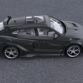 Black Sporty SUV Car With Aggressive Exterior Design