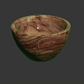 Red And Pink Swirled Marble Bowl As Daily Life Decorative Item With Smooth Surface