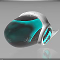 Fashionable Modern Hat With Turquoise Green Black White Glossy Surface And Geometric Pattern