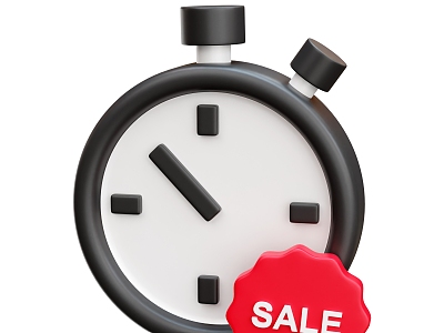 Modern Stopwatch Timer Cartoon Stopwatch 3d model