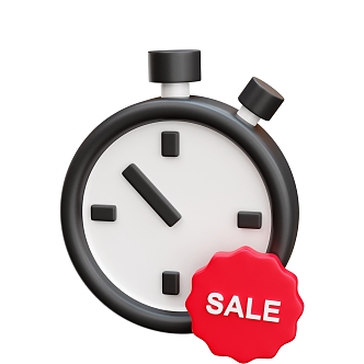 Modern Stopwatch Timer Cartoon Stopwatch 3d model