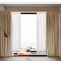 curtain fabric curtain gauze curtain fabric curtain 3d model