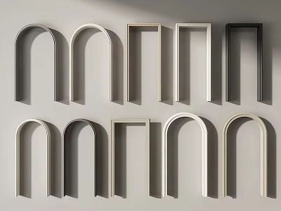 Various Stylish Door Arch Designs For Modern Home Interior Decoration 3d model