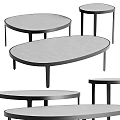 Modern Coffee Tables With Round And Oval Shapes Metal Legs Design