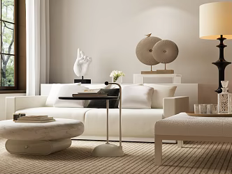 Modern sofa coffee table combination 3d model