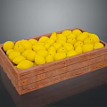 Fresh Yellow Lemons Neatly Arranged In A Sturdy Wooden Crate