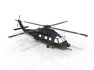 Black Military Helicopter Aerial Support For Aerospace Missions And Space Exploration 3d model
