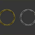 Elegant Golden And Silver Decorative Rings With Intricate Carved Patterns