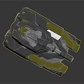 Futuristic Armored Tank With Metallic Exterior And Cannon On Tracks