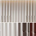 Modern Wall Background With Vertical Striped Design And Multiple Color Options 3d model