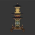 Traditional Multi Tiered Pagoda Architecture With Decorative Roof And Ornate Base