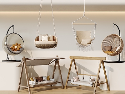 Modern Hanging Chair Swing Hanging Chair 3d model