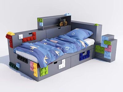 Modern Children's Bed 3d model