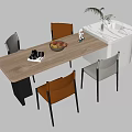 Nakajima counter bar counter operating table dining table and chairs 3d model