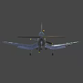 Dark Colored US Navy Fighter Jet Featuring Stars On Wings And Underwing Ammunition
