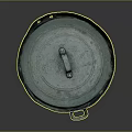 Vintage Metal Cooking Pot With Lid And Side Handles For Kitchen Use
