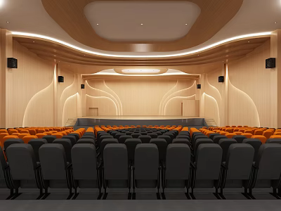 Modern conference hall small theater conference hall report hall ceiling light 3d model