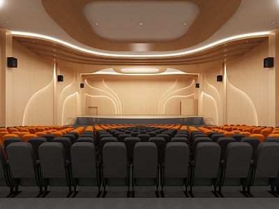 Modern conference hall small theater conference hall report hall ceiling light 3d model