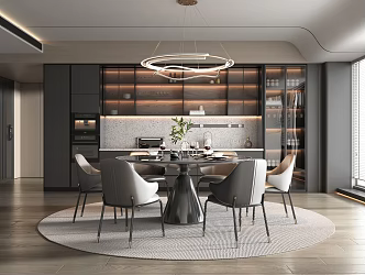 Light Luxury Minotti Restaurant 3d model