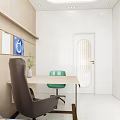 Reception Area In Adolescent Spinal Conditioning Center With Marble Desk