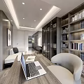 Modern Hotel Guest Room With Comfortable Bed Sofa Decorative Paintings And Wooden Flooring